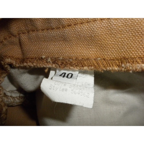 Vtg Wah Maker Frontier Jeans 40x26 Brown Buckle Back Button Fly Canvas USA‎ - Picture 12 of 13